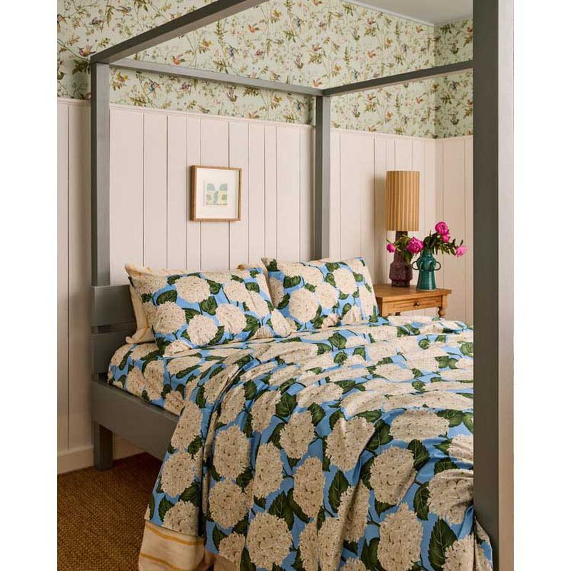 Kip&Co Hydrangea Blue Organic Cotton Pillowcases 2P Std Set image number 1